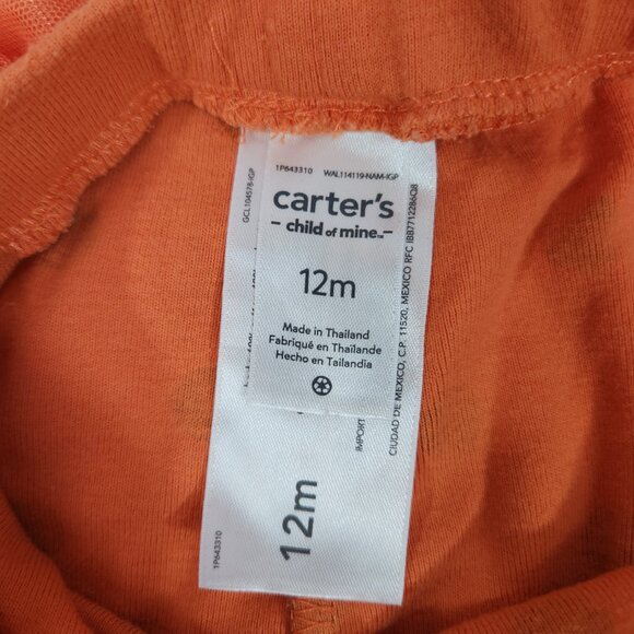 Carter's Orange Polka Dot Tulle Leggings Girls 12 Month Halloween Pants - Picture 3 of 4